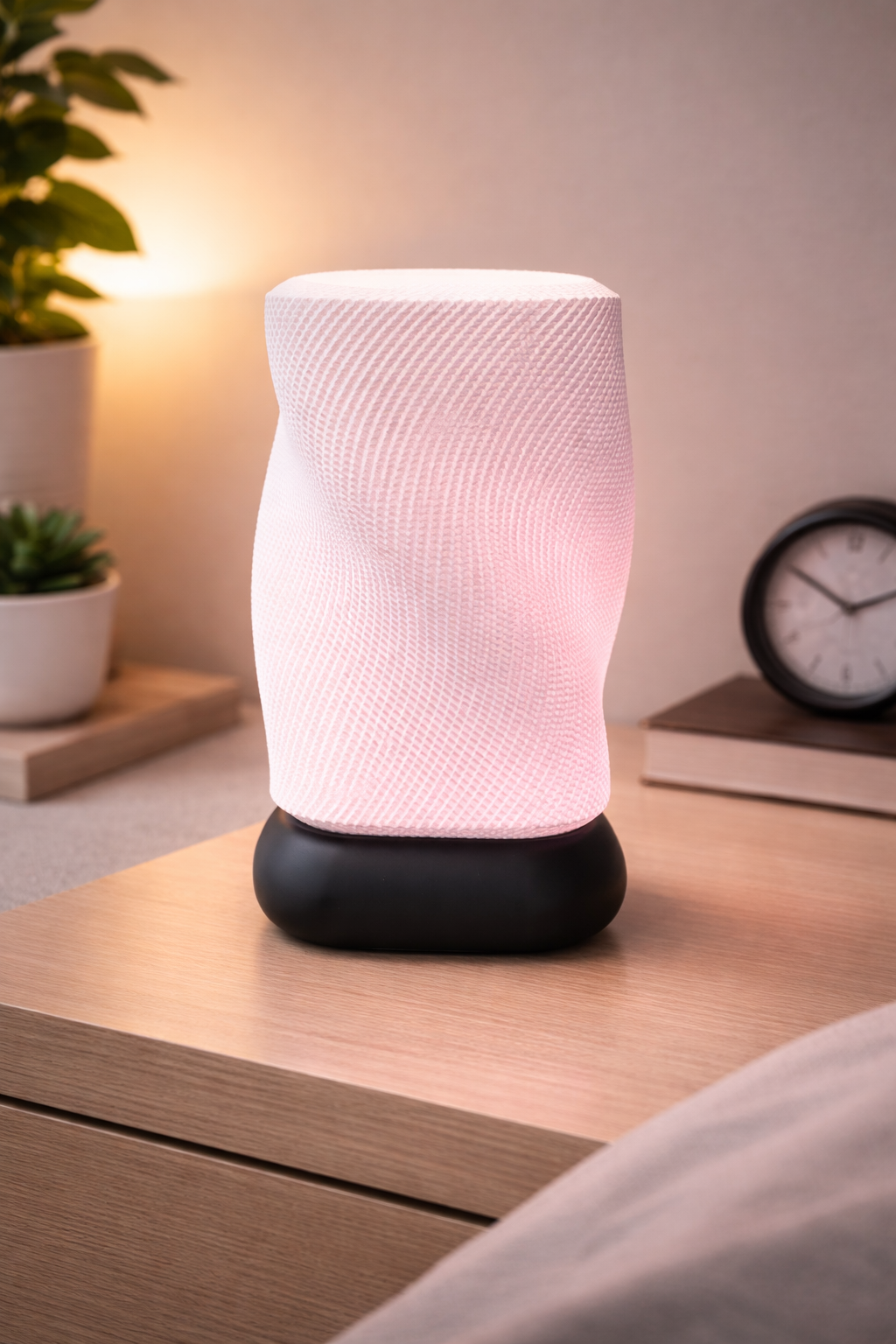 Twirled Basket Lamp – Minimal Ambient Table Lamp (E27 | PLA)
