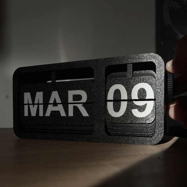 Flip Calendar – Minimal Desk Flip Calendar (PLA)